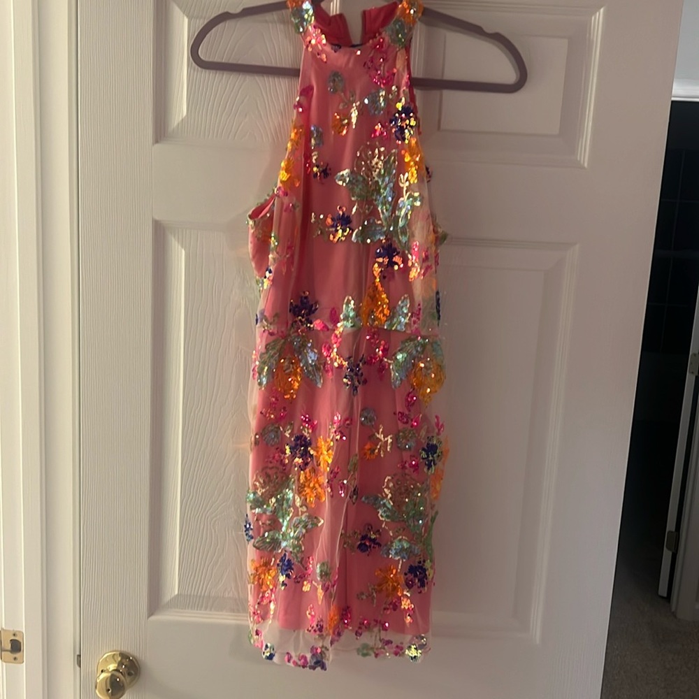 Apricot Lane High Neck Colorful Dress
